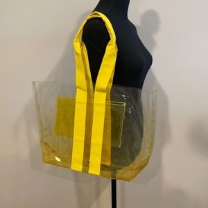Yellow clear tote